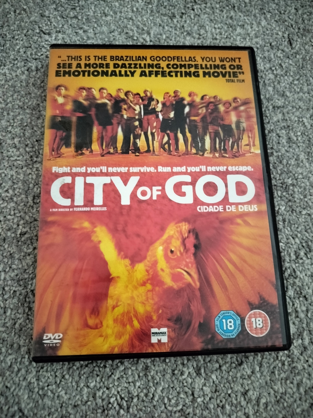 City of God (DVD) - Red/Orange Movie Case